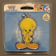 Looney Tunes Tweety Bird Chrome Auto Emblem 3” x 2” Metal Elektroplate - NEW picture