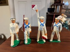 Lot Of 4 Vintage Barclay Manoil Lead Toy Soldier Repaired For Display picture