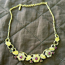 Vintage Coro Vtg rhinestone necklace signed picture