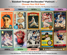 Baseball Through the Decades™ | Pick Your MLB Team | 10 Card Curated Pack 1950+ picture