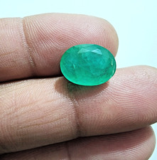 Awesome Zambia Green Emerald 6.50 Crt Oval Shape Unique Faceted Loose Gemstone picture