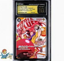 CGC PRISTINE 10 Monkey. D. Luffy OP16-095 ROUND 1 ONE PIECE Card Game Promo JP picture