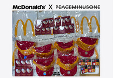 ON HAND) G-DRAGON GD McDonald's x PEACEMINUSONE PHOTOCARD PIN SET BALL CAP picture