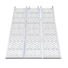 Aluminum Tri Fold Ramp for Pickup Truck 1500 lbs ATV UTV Motorcycle with Treads picture