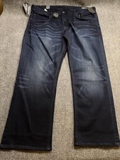 Buffalo David Bitton Driven-X Jeans Mens 42x30 Blue Relaxed Straight Stretch picture