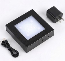LED Light Base for 3D Crystal, USB Display Stand Color Changing Square Black picture