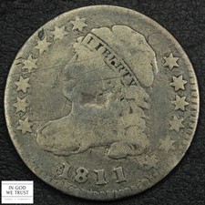 1811/09 Overdate Capped Bust Silver Dime 10C picture