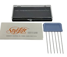 VTG Styl-Lift Hair Styling Tool Cournoyer 6-Prong Lift Comb Case USA Collectible picture