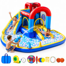 Neche Inflatable Water Slide Bounce House with Double Slide, Trampoline, picture