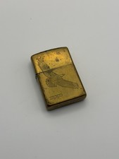 Vintage 1996 Zippo Lighter Solid Brass - Soaring Eagle - F XII picture