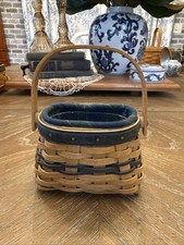 2003 Longaberger Small Collectors Club Renewal Basket Cloth and Plastic Liner picture