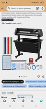 VEVOR 34 Inch Manual Vinyl Cutter Plotter Cutter Machine, Metal Cutting Type picture