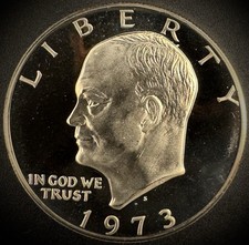 1973-S Eisenhower Dollar Clad PROOF DEEP ULTRA CAMEO Coin picture