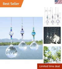 Stunning 3 Pcs Rainbow Maker Crystal Ball Prism Set - Home Decor picture