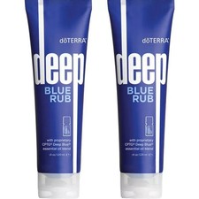 2 Pack doTERRA Deep Blue Rub 4 oz Cream Brand New Sealed picture