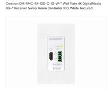 CRESTRON DM-RMC-4K-100-C-1G-W-T, DigitalMedia-Wall Plate-1 Gang Interface-Used picture