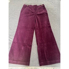 Talbots Wide-Leg Corduroy Pants in Plum - NWT picture