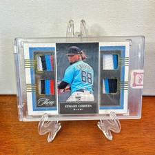 2022 Panini Three & Two EDWARD CABRERA Quad Jersey Patch #/35 Rookie SEALED 💎 picture