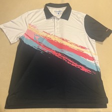 Chubbies “Neon Splash” Performance Polo - Retro 90s Brushstroke - Large picture