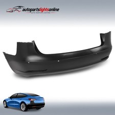 Rear Bumper Cover W/ Sensor Holes For 2017-2021 2022 Tesla Model 3 1108905S0A picture