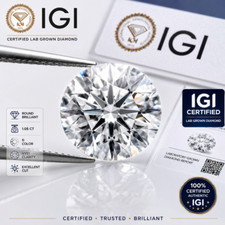 2.14 Ct Round Lab Grown CVD Diamond D Color VVS1 IGI Certified  picture