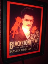 Blackstone Magician Magic Trick Theater Poster Retro Advertising Lighted Sign picture