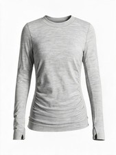 Athleta Foresthill Ascent Top Size Large L Heather Gray Wool Blend Base Layer  picture
