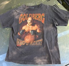 Vintage Goldberg WCW 1990s T-shirt L Black Short Sleeve picture