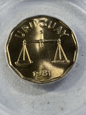 1981-So Uruguay 50 Centesimos Graded MS 68 by ANACS Low Mintage picture