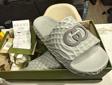 Gucci Men’s Water Ripple Slide Size 10 Men’s (Brand new in box with receipt) picture