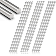 12Pcs 3/16 x 12in 304 Stainless Steel Round Rod, Metal Shaft, 3/16x12in, 12  picture