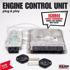 🐔 DME ECM ECU + EWS 3 + 2 NEW UNCUT KEYS 2.5L M52 MT BMW E46 323i 99 1430844.. picture