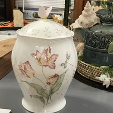 Lenox Butterfly Meadow Floral Butterfly-Themed Jar w/ Lid, 2-Piece Set picture