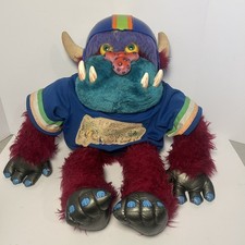 Vintage 1986 AmToy My Pet Football Monster Plush With Helmet & Shirt READ picture