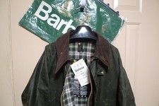 BARBOUR -A150 BEAUFORT WAX COTTON JACKET -SAGE - MADE @ UK- NEW OLD STOCK - 46 picture