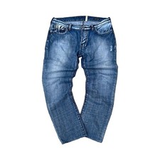 GUESS Premium Men's Blue Denim Straight Leg Jeans Mid Rise Medium Wash Cotton picture