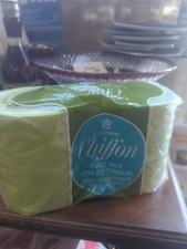 Vintage NOS Crown Chiffon Toilet  Paper Green 1963 Unused Movie Set Unused Prop picture