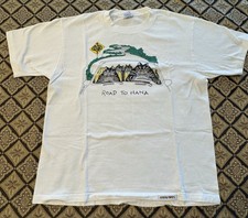 Vintage 90s Crazy Shirts Hawaii B Kliban Road To Hana Tshirt Size M White Single picture
