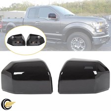 For 2015-2020 Ford F150 Truck Replacement Mirror Covers Cap Painted Glossy Black picture