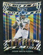 2025 Panini Select Jaxon Smith-Njigba Select Numbers Zebra Prizm #20 SSP Insert picture