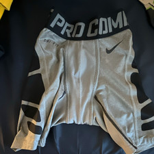 Nike Pro Combat Dri-FIT Men's S Black/Gray Mesh Compression Shorts Breathable picture