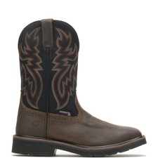 Wolverine Men Rancher Waterproof Steel-Toe Wellington Work Shoes Leather picture