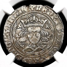 ENGLAND. Henry VI. 1422-1461. Silver Groat, S-1836, Calais, NGC XF Details picture