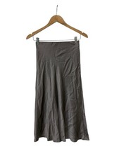 Quince Washable Grey Silk Skirt XS picture