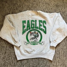 Vtg Philadelphia Eagles NFL Jack Davis Ash Crewneck Sweatshirt RM3863 picture