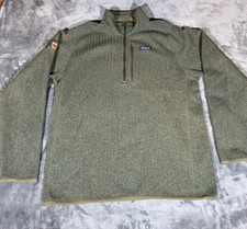 Patagonia Sweater Mens Large Green 1/4 Zip Fleece Pullover McMaster STY25300 picture