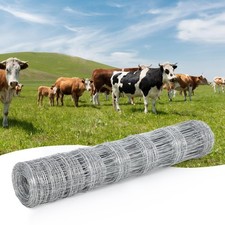 4/5/6Ft x 328Ft Galvanized Wire Fence, Cattle Farm Fence Field Livestock Pasture picture