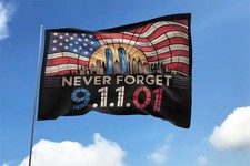 Sep 11th 24th Anniversary Never Forget Flag-9 11 Remembrance House Flag picture