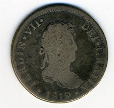 Spain Peru 1819 Lima 2 Reales Fernando VII JP Assayer KM 115.1 picture