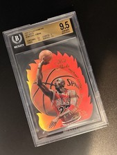 1996-97 Flair Showcase Hot Shots Michael Jordan Die Cut Rare 🔥HOF Insert picture